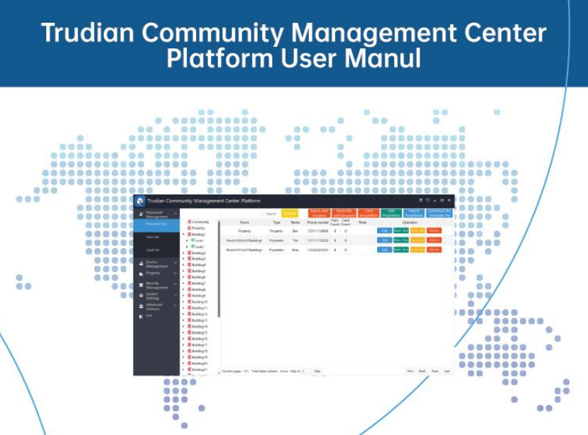 Trudian Community Management Center Platform User Manual